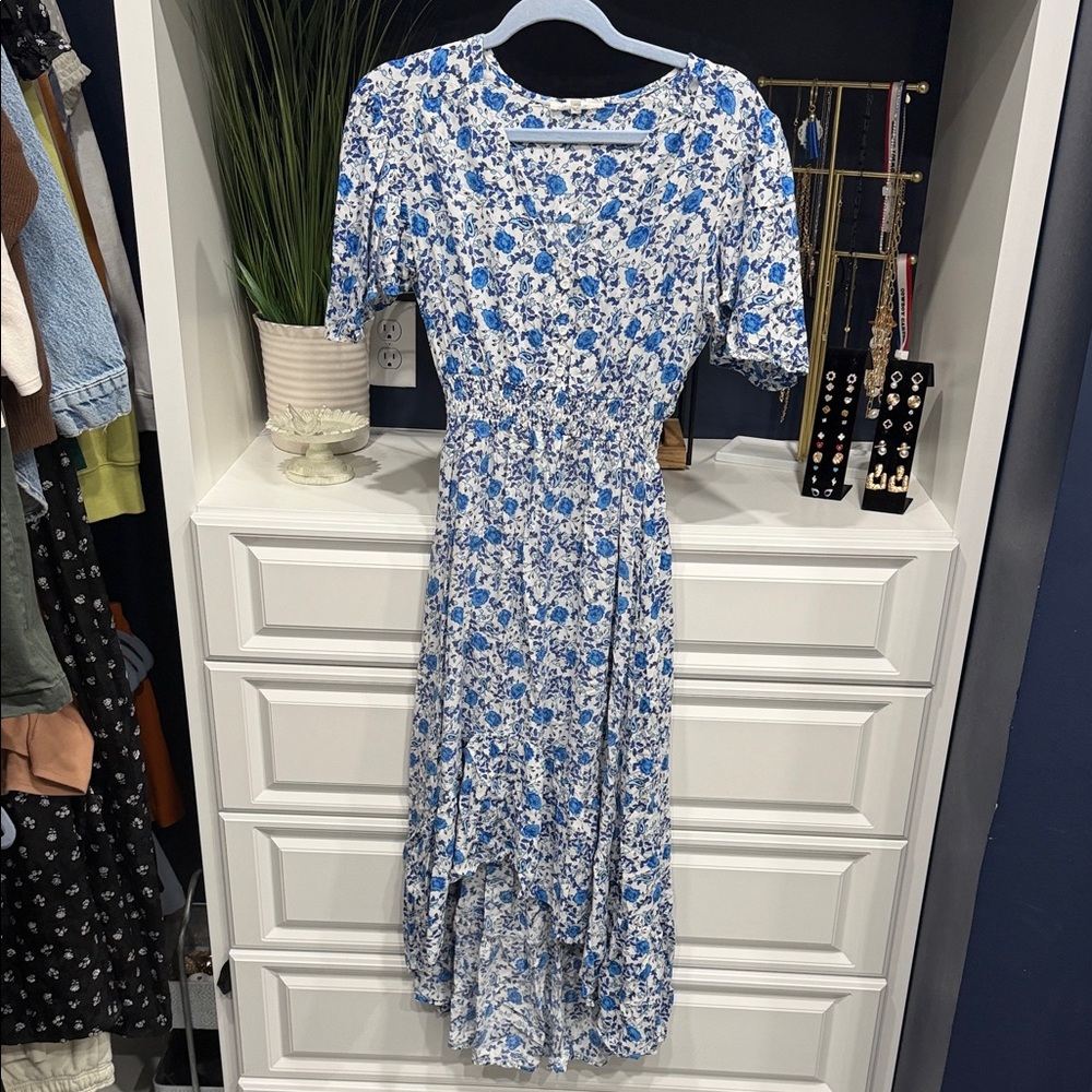 Able the Label Blue Floral Midi Dress - Women SZ M